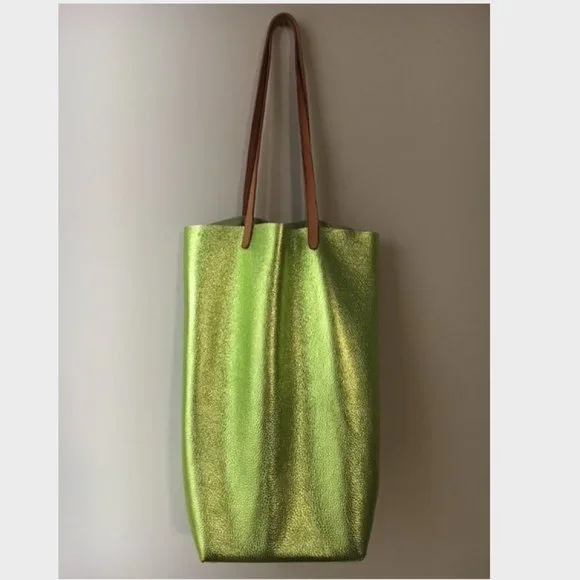 Basil Racuk Metalic Leather Tote Bag - Picture 2 of 3